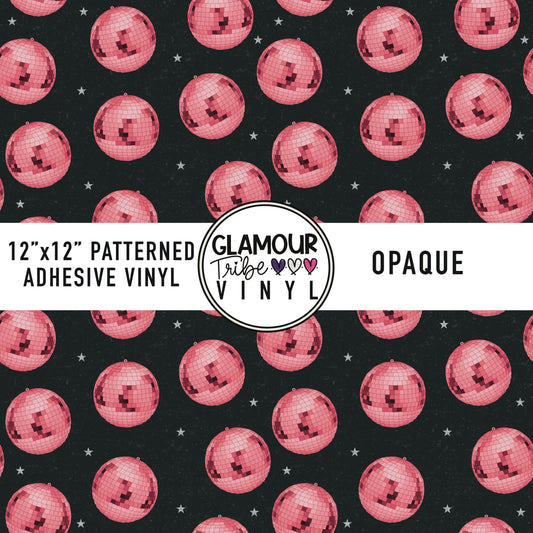 PINK ON BLACK DISCO BALLS