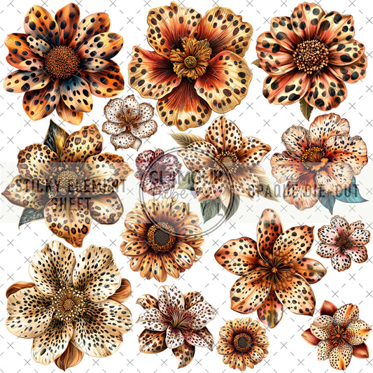 SPOTTY FLORALS STICKY ELEMENT SHEET