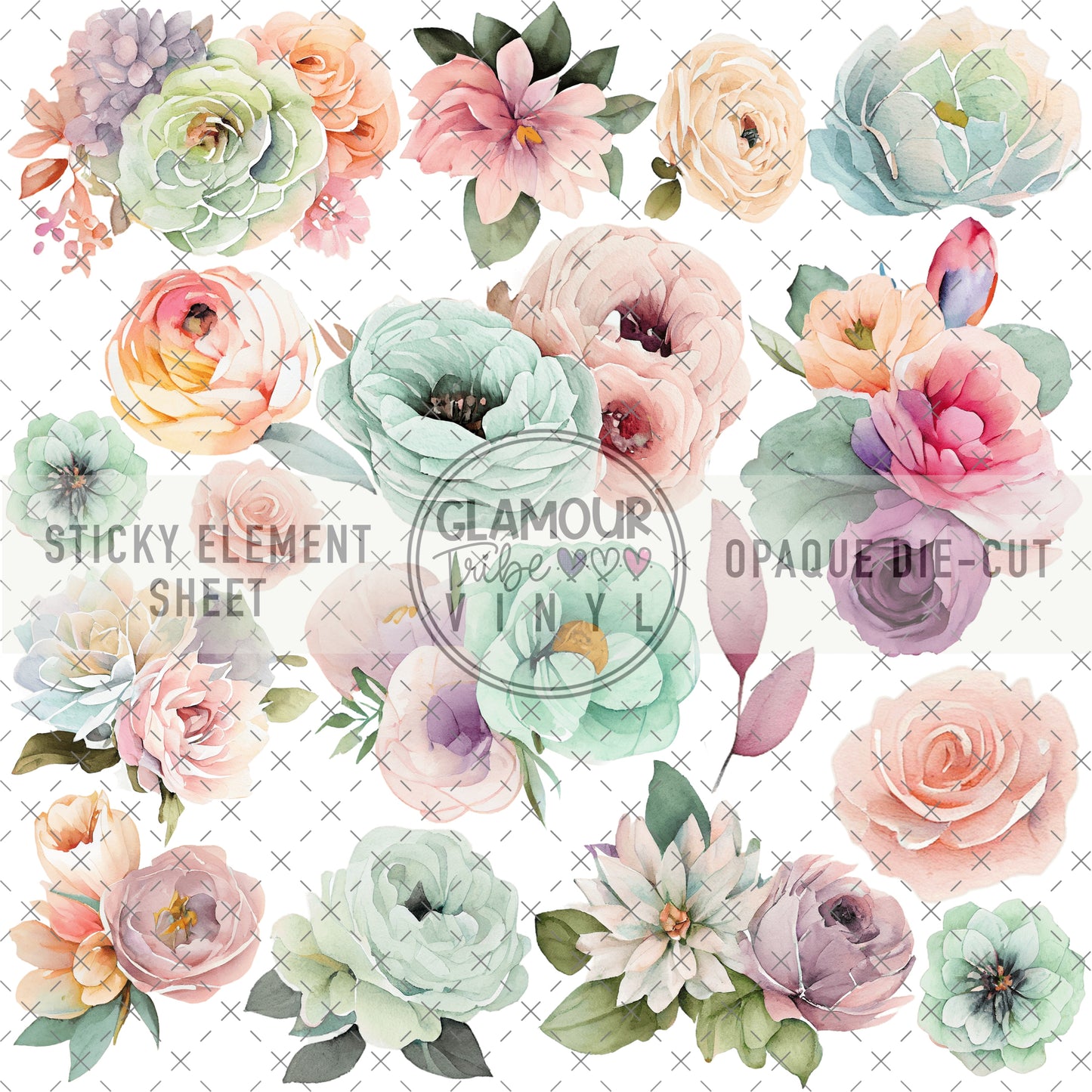 PASTEL BEAUTIES STICKY ELEMENT SHEET