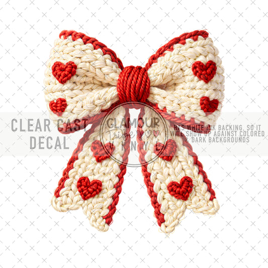 YARN HEART BOW
