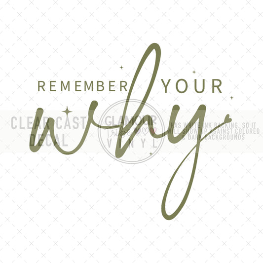 REMEMBER YOUR WHY