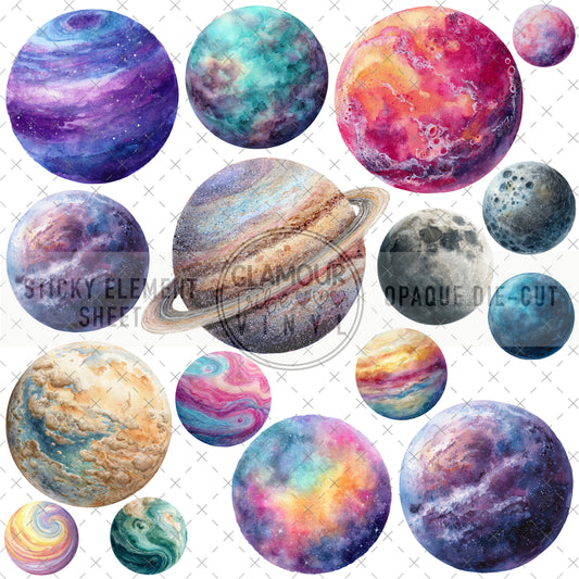 GALACTIC GLOW STICKY ELEMENT SHEET