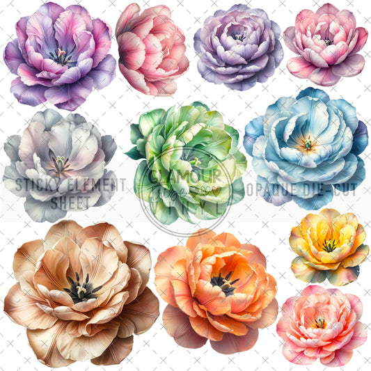 TULIPS STICKY ELEMENT SHEET