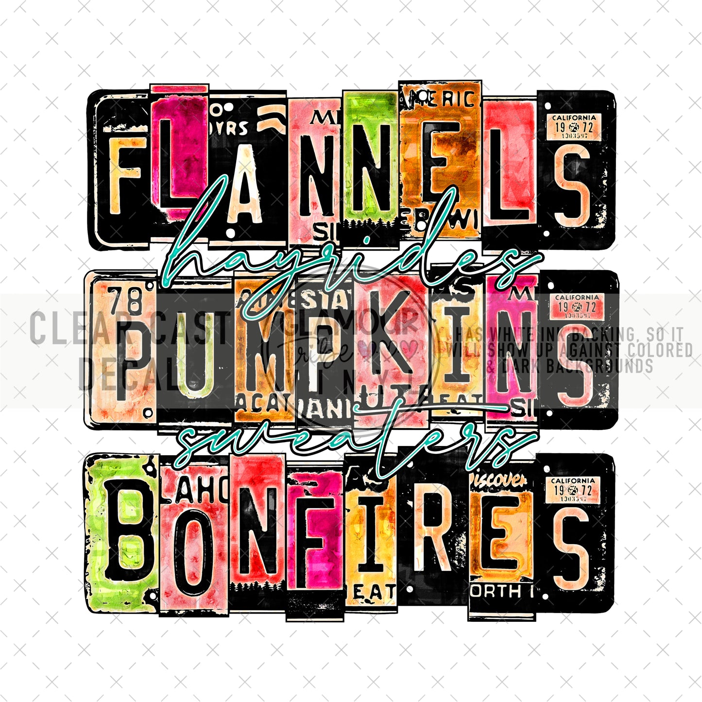 FALL LICENSE PLATE ART