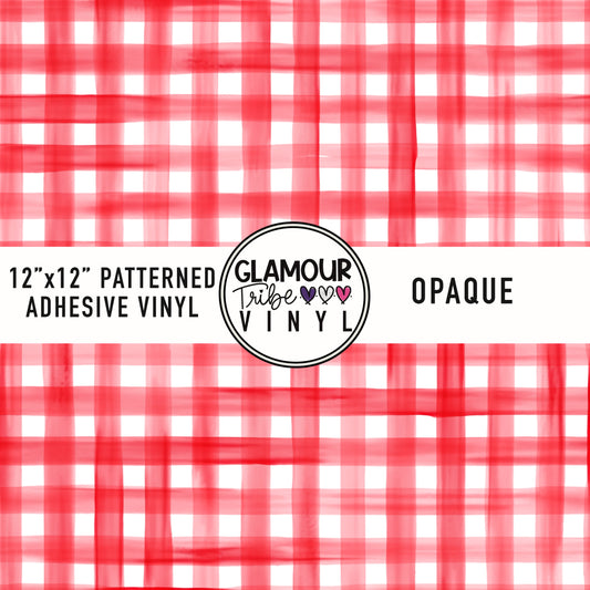 RED WATERCOLOR GINGHAM