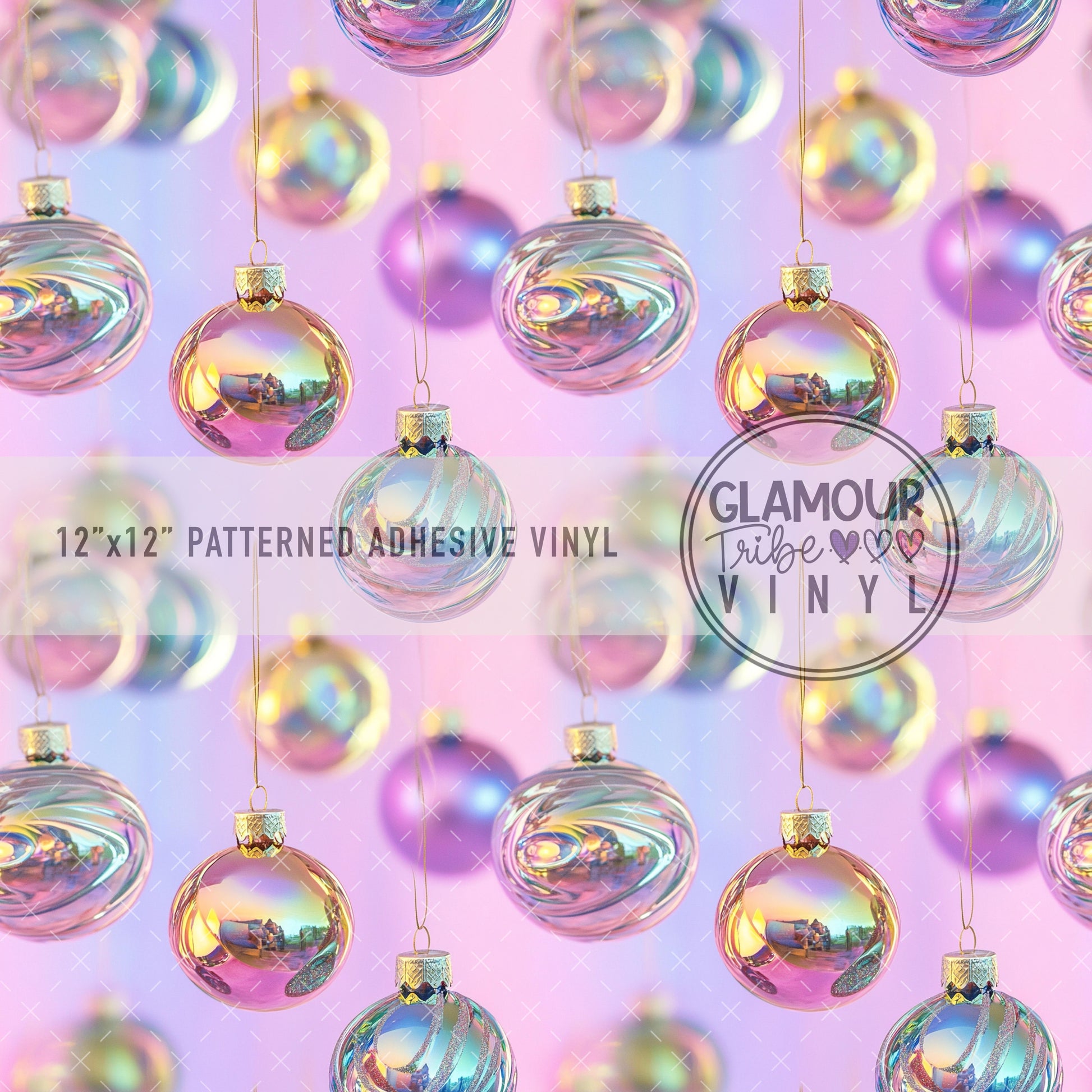 Gold and Pink Ornaments2 Vinyl