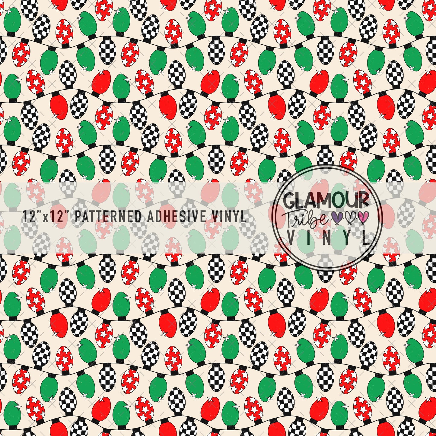 CHECKERED XMAS STRING LIGHTS