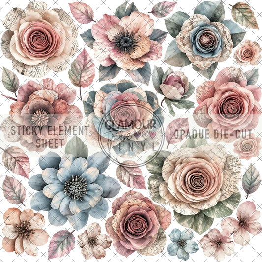 ROMANTIC RELICS STICKY ELEMENT SHEET
