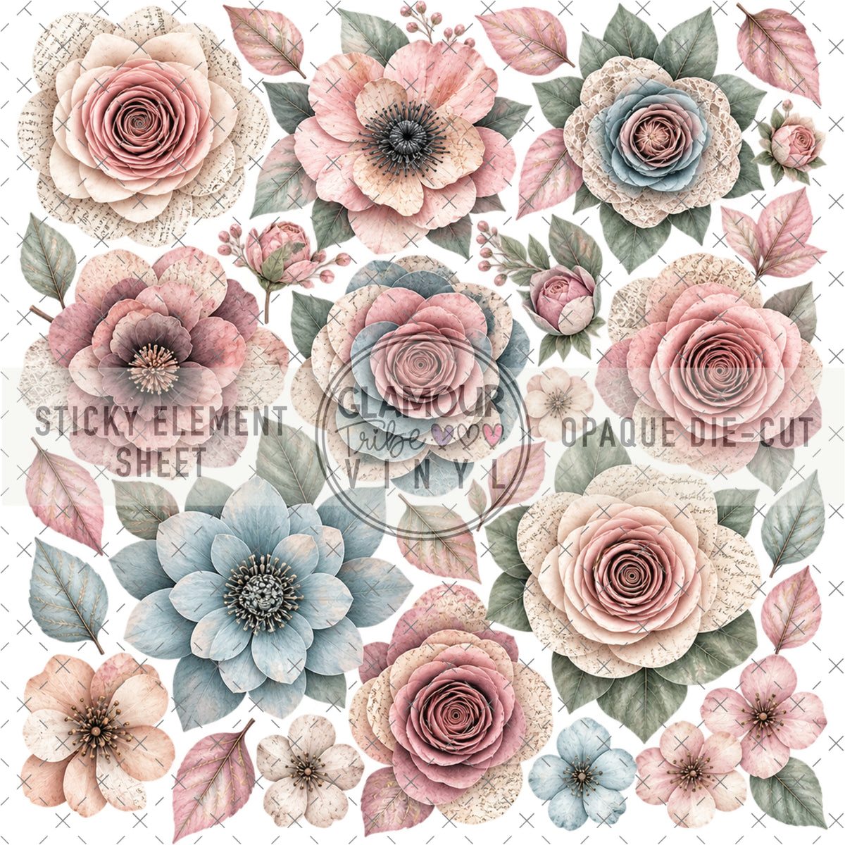 SOFTLY VINTAGE STICKY ELEMENT SHEET