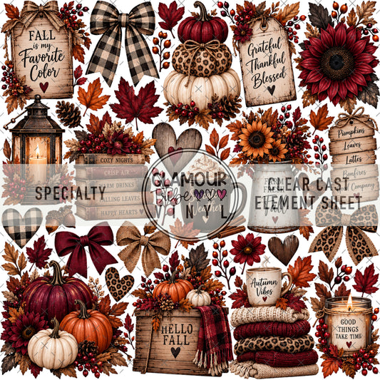 SWEATERS & SUNFLOWERS CLEAR CAST ACCENT SHEET
