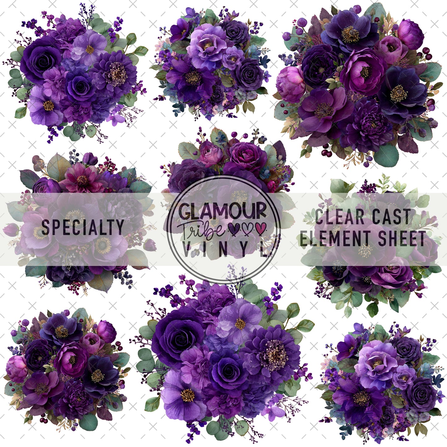 PLUM ENCHANTED CLEAR CAST ACCENT SHEET