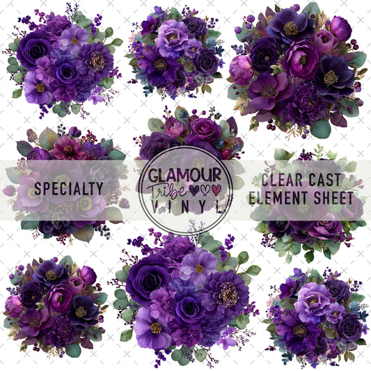 PLUM ENCHANTED CLEAR CAST ACCENT SHEET