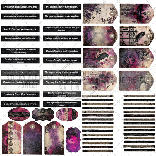 VELVET NOIR STICKY ELEMENT SHEET