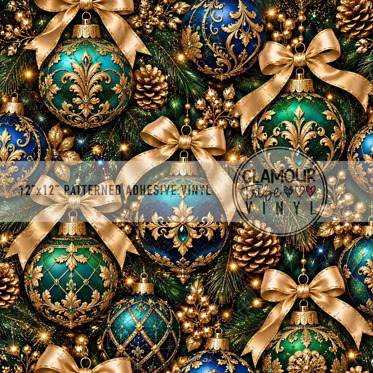 bauble society Christmas patterned adhesive vinyl