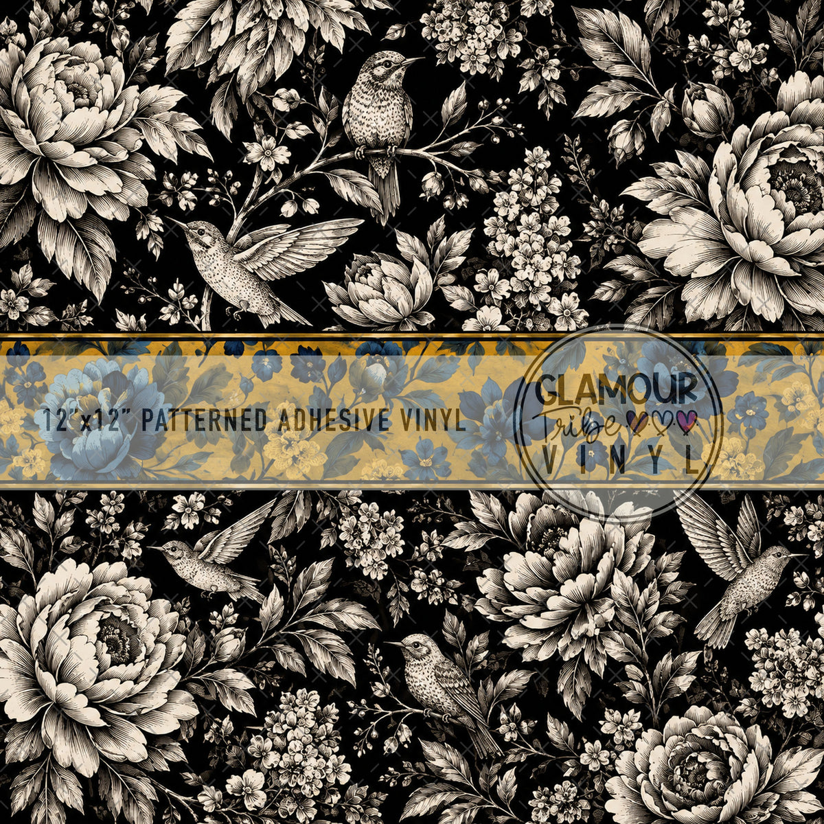 FANCY PELICAN GOLDEN BLACK TIE BOTANICALS