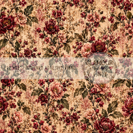 BURGUNDY CLIMBING BOTANICALS by The Fancy Pelican
