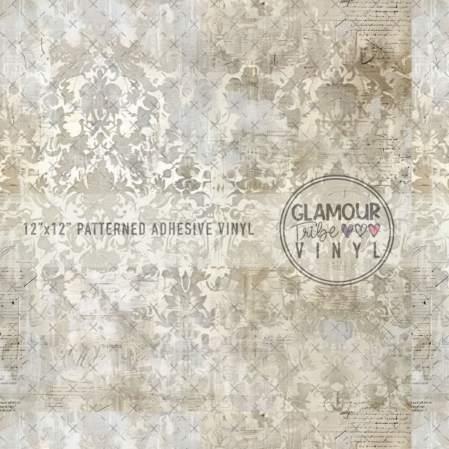 DAMASK NEWSPRINT GRUNGE
