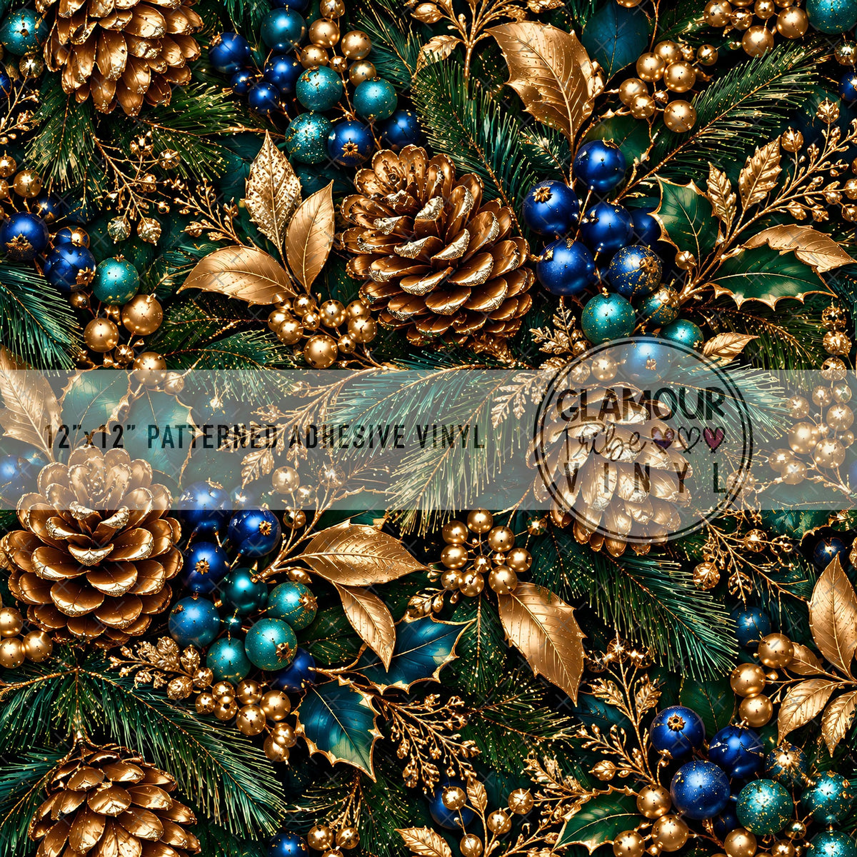 evergreen treasury Christmas patterned adhesive vinyl