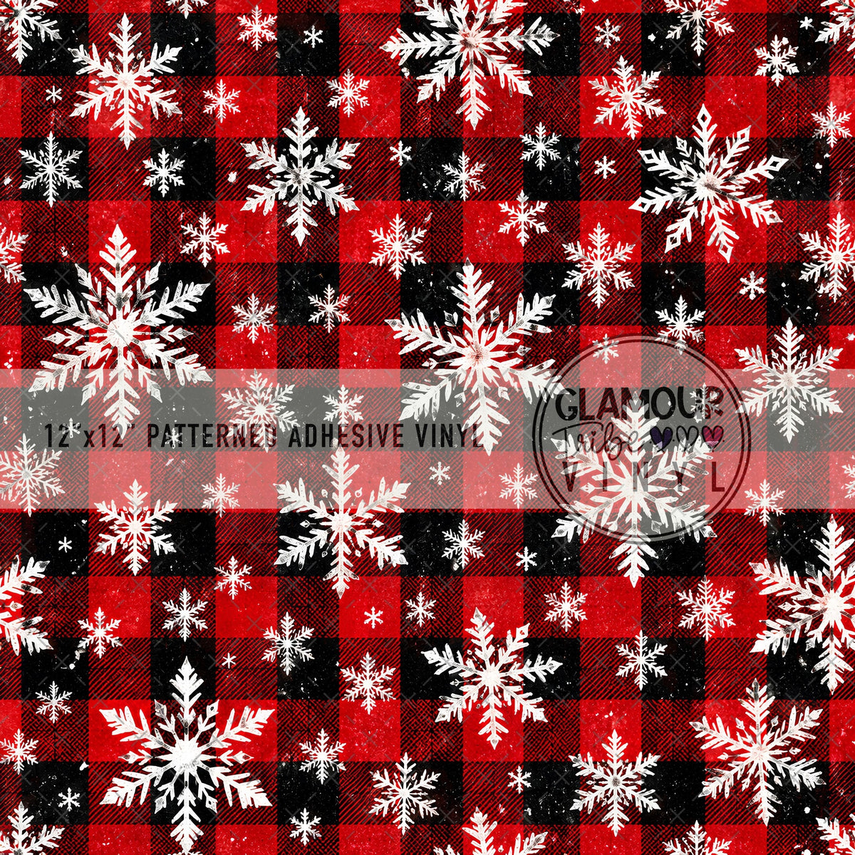 Flannel Flurries patterned adhesive craft vinyl