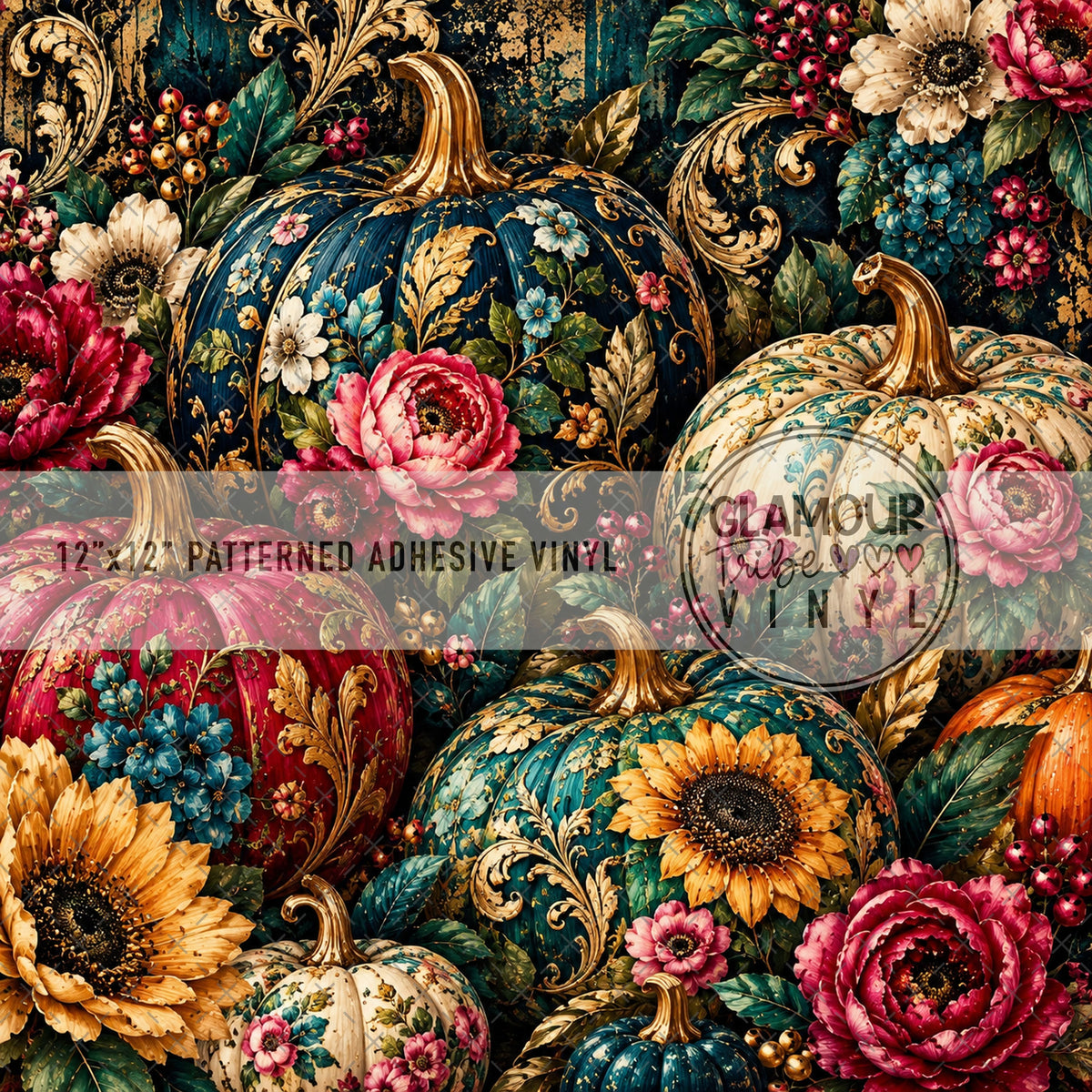 FLORAL PUMPKIN TAPESTRY by The Fancy Pelican