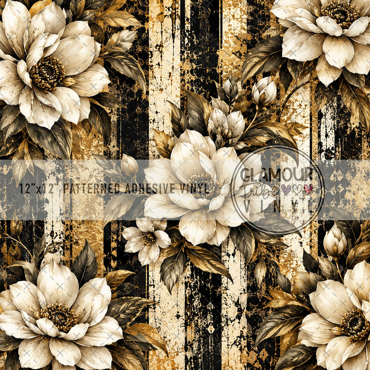FANCY PELICAN GILDED GRUNGE MAGNOLIAS