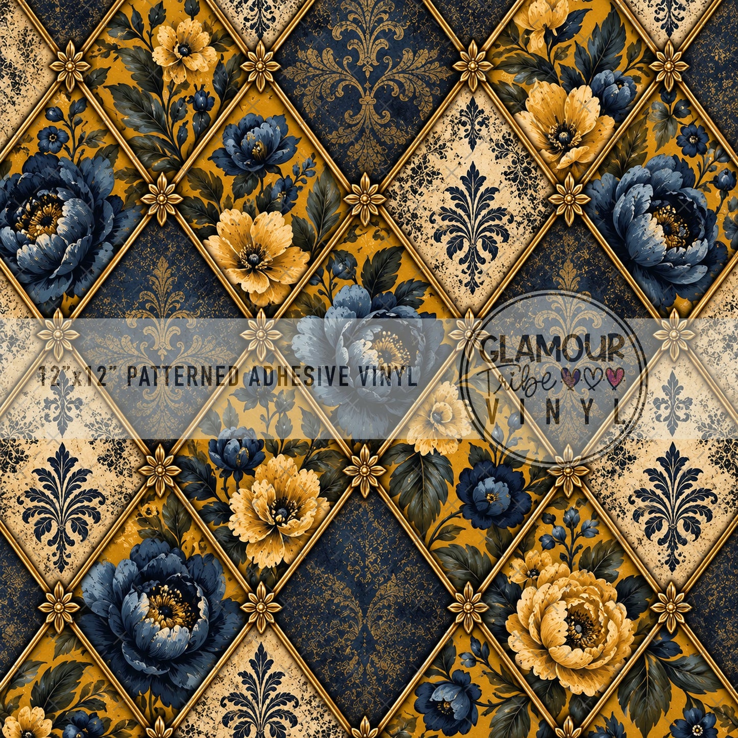 FANCY PELICAN GILDED NAVY HARLEQUIN