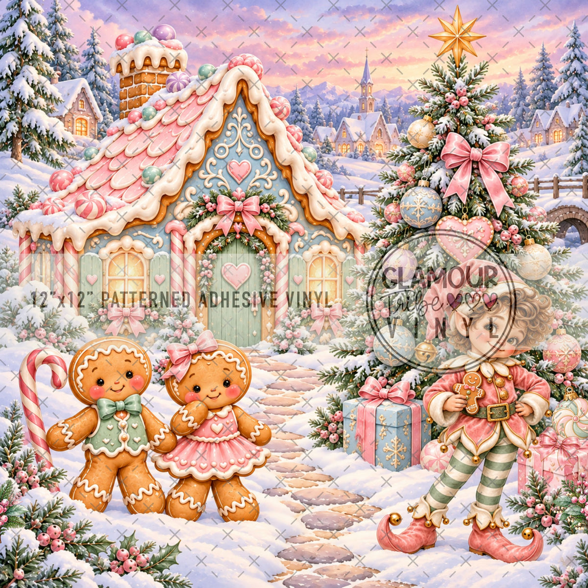 Gumdrop Gables patterned adhesive vinyl