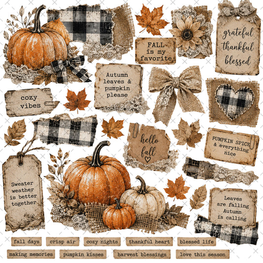 HOMESPUN HARVEST STICKY ELEMENT SHEET