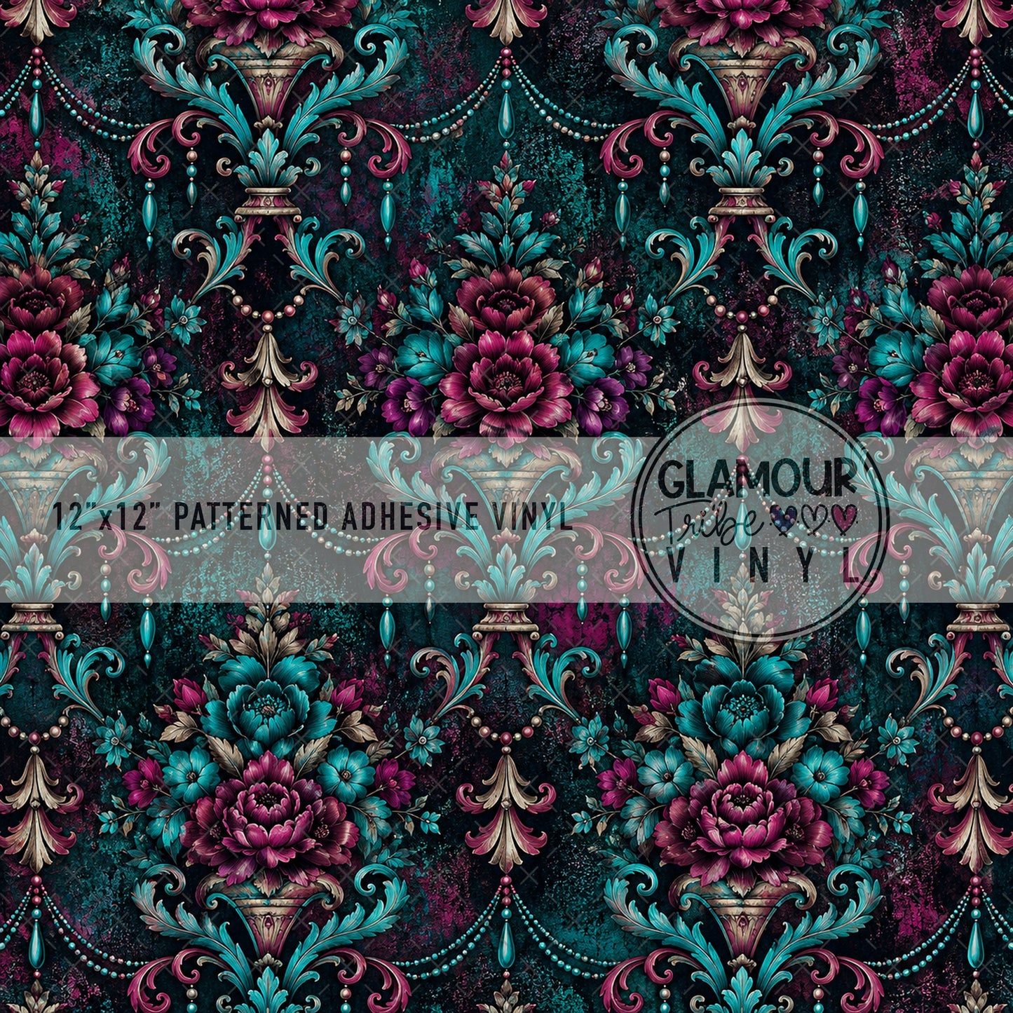 FANCY PELICAN JEWEL-TONED DAMASK