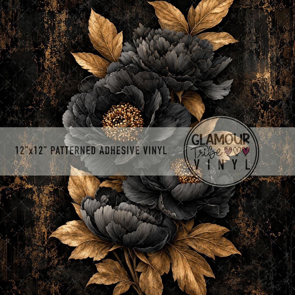 New Years Peonies by The Fancy Pelican patterned adhesive vinyl