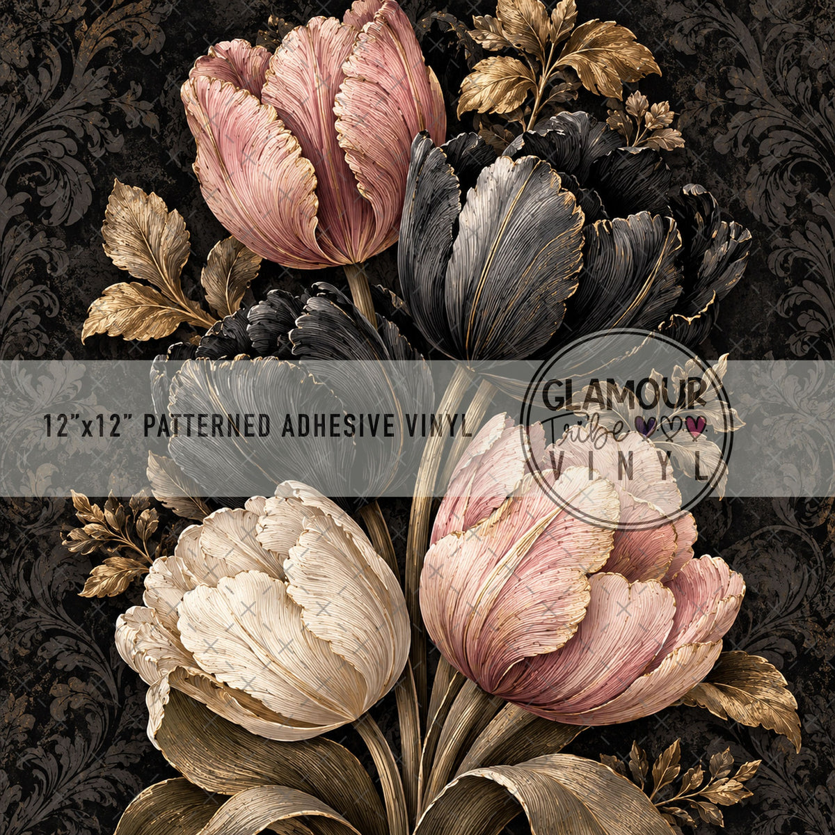 New Years Tulips 2 by The Fancy Pelican patterned adhesive vinyl