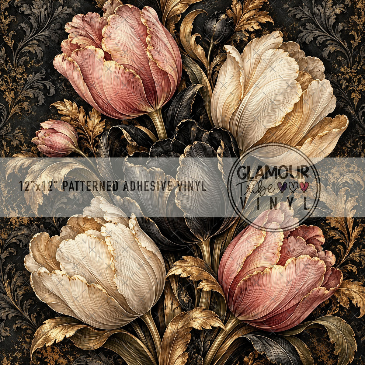 New Years Tulips by The Fancy Pelican Sheet patterned adhesive vinyl