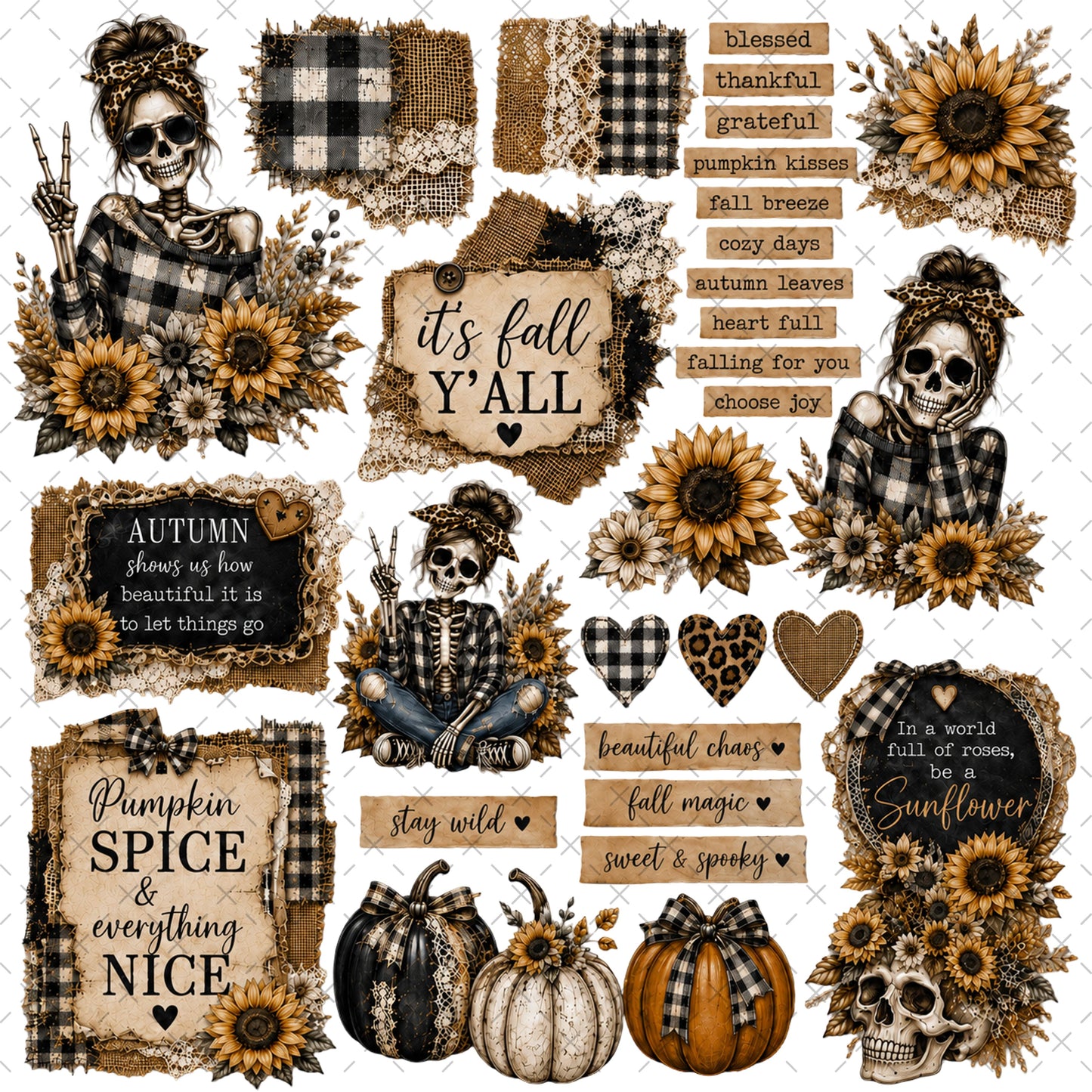 PLAID TO THE BONE STICKY ELEMENT SHEET