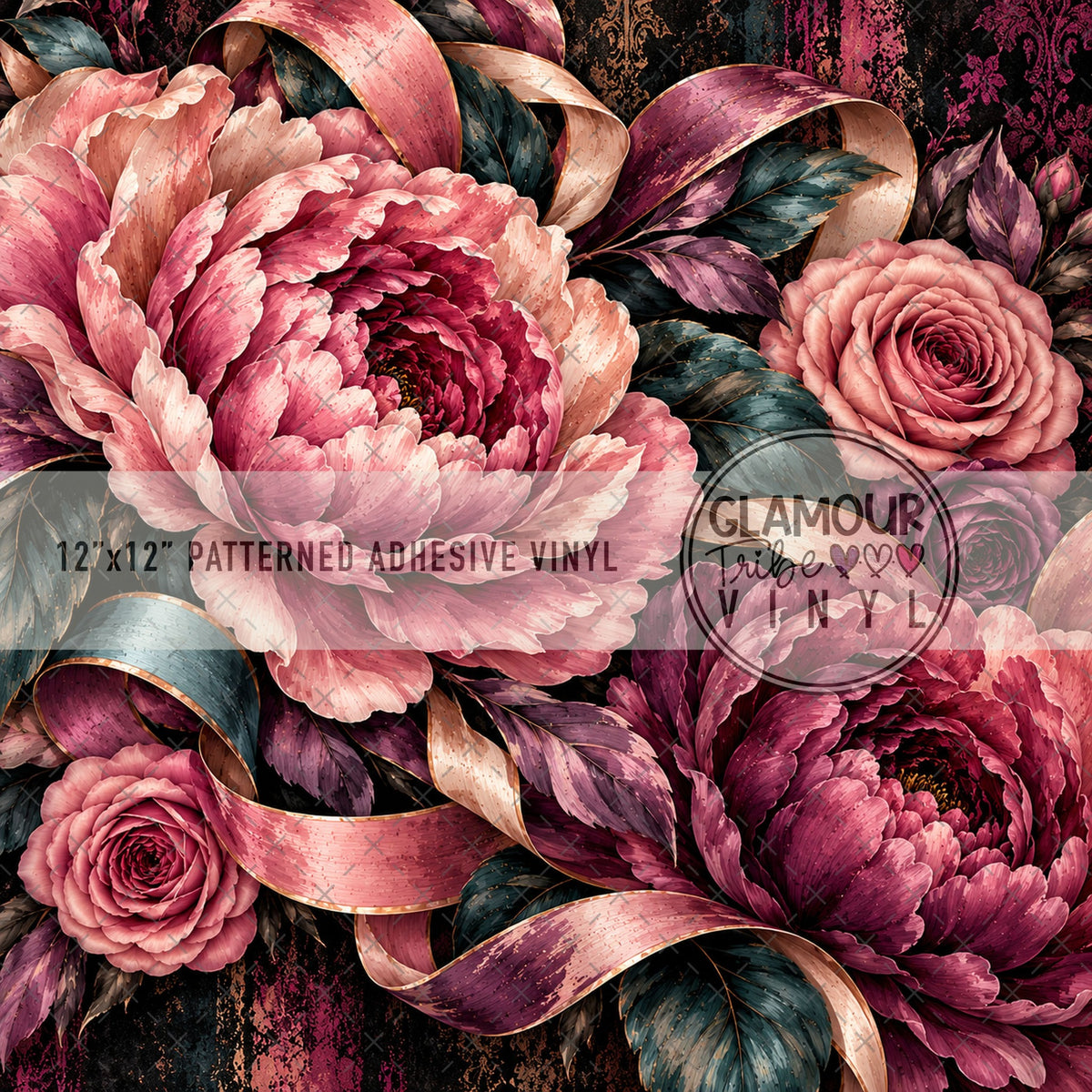 Ribbon Mixed Florals 6 by The Fancy Pelican patterned adhesive vinyl