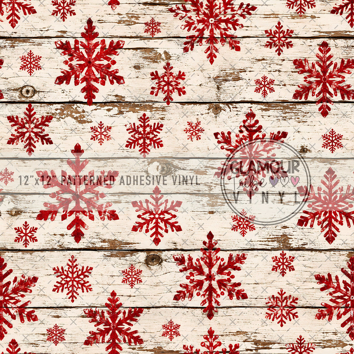 Scarlet Snowstitch patterned vinyl