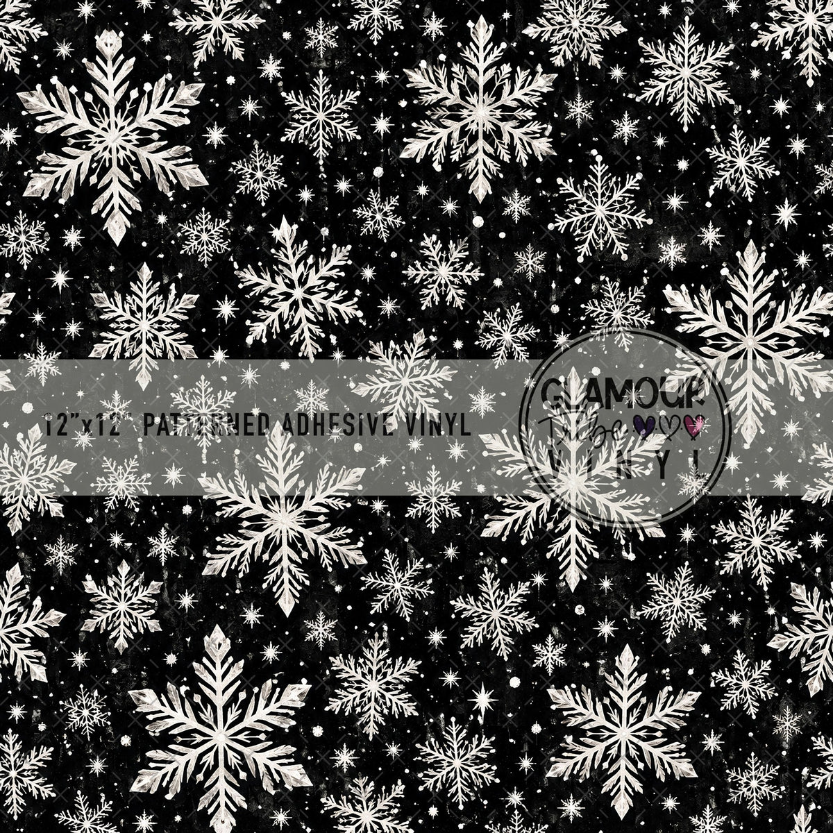 Snowfall Silhouette patterned adhesive craft vinyl