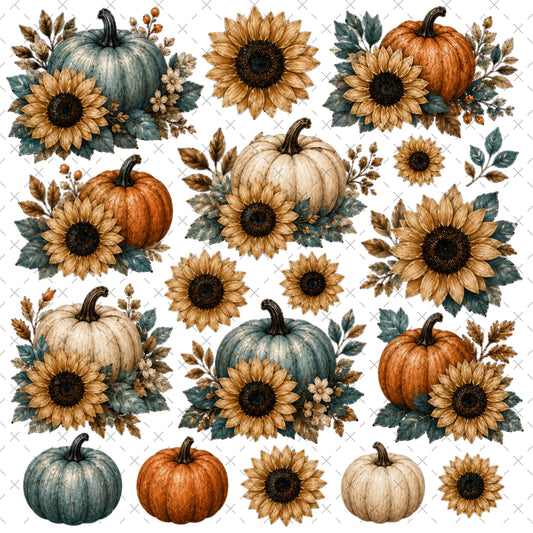 TEAL THE SEASON STICKY ELEMENT SHEET