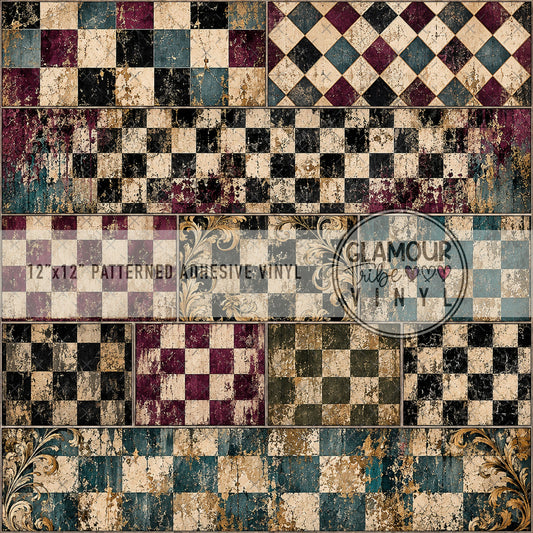 VINTAGE CHECKERS by The Fancy Pelican